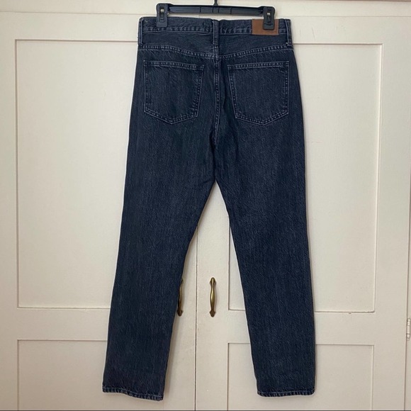 Madewell Perfect Vintage Jean in Roxstone Black Wash Knee-Rip Edition 28 - Picture 8 of 10